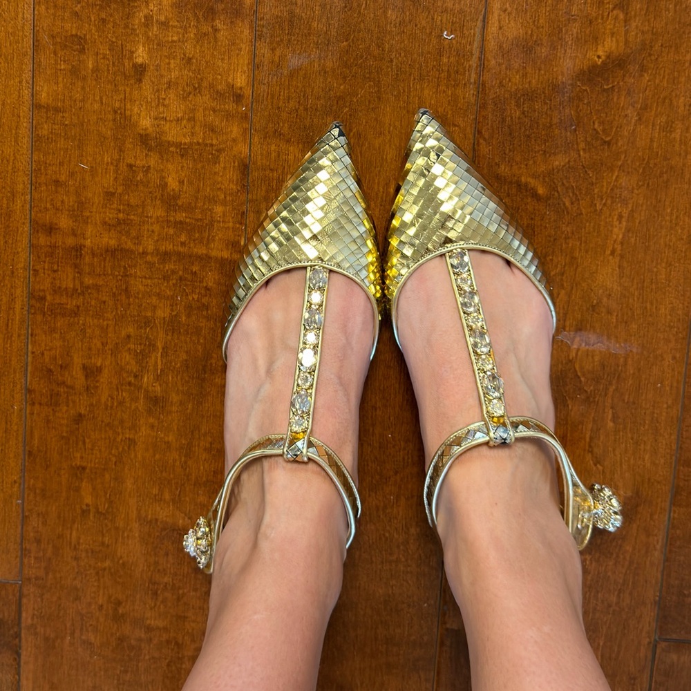 Dolce & Gabbana Gold Elegant ballet flats